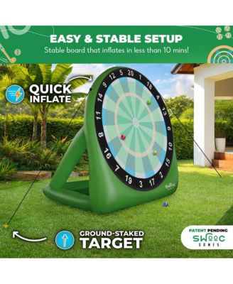 XL Bull Chipper | Giant Golf Darts w/ 10+ Golf Games | Backyard Game w/ Air Pump | Yard Game for Adults | Outdoor Games