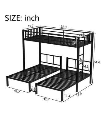  over Metal Triple Bunk Bed