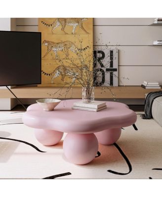 Cloud Shaped Coffee Table, Petal-Shaped Modern Minimalist Table