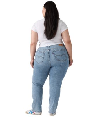 Trendy Plus Size 724 High-Rise Straight-Leg Jeans
