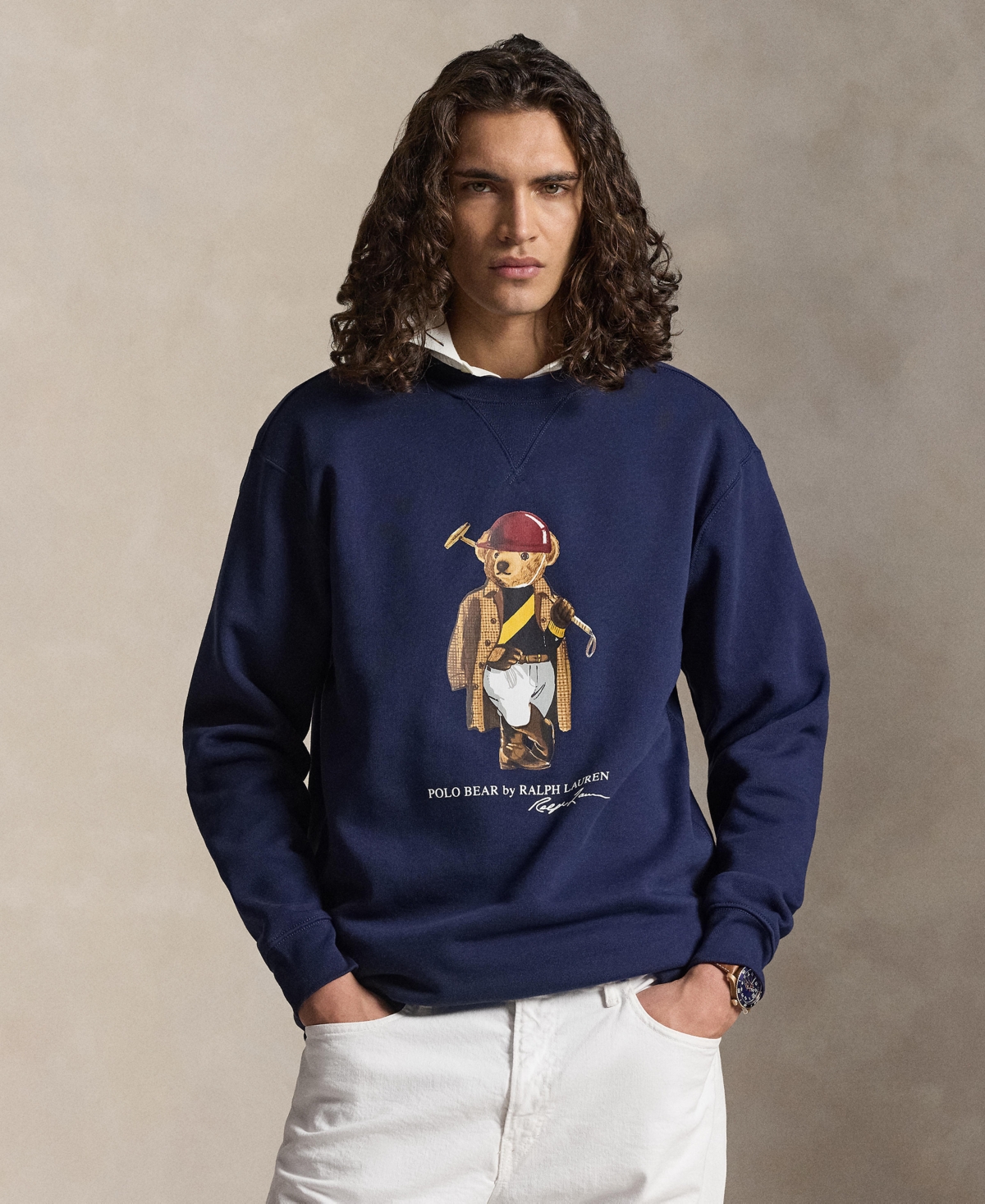 Polo Ralph Lauren Men's Big & Tall Bear Fleece Sweatshirt