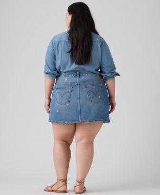 Plus Size Cotton Iconic 501&reg; Mid-Rise Denim Skirt