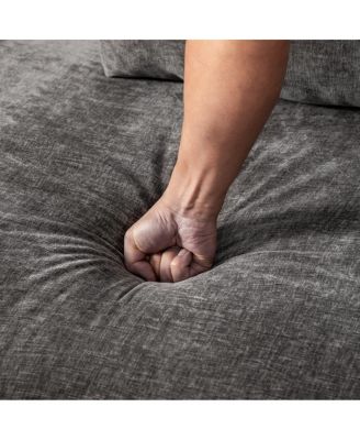 Chenille Double-Seater Sofa with Pillows