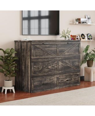 Queen Murphy Bed w/Charging Station & Storage Drawer