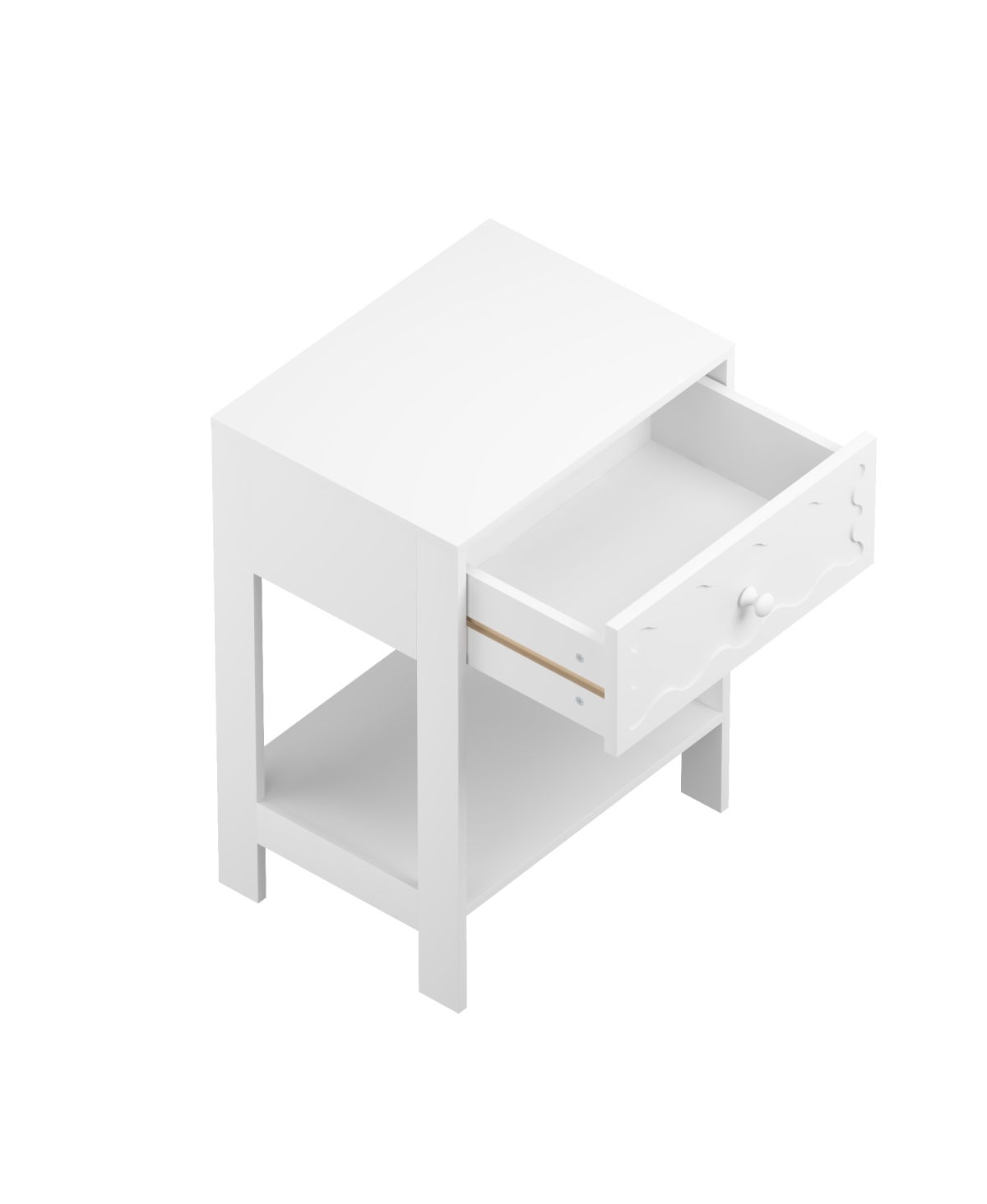 Streamdale Furniture Nightstand with Drawer & Open Shelf, Modern Bedside Table