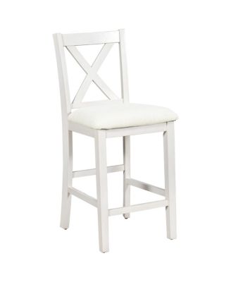 Rustic Farmhouse Counter Height Dining Table Set with 4 Chairs