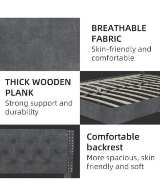 Velvet Upholstered Queen Bed - Luxurious & Peaceful Master Bedroom Focus