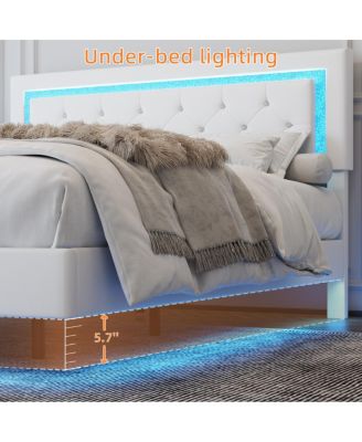 Bed Frame with LED Headboard