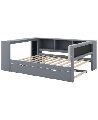 Streamdale Wood  Platform Bed w/Storage, Trundle, Charging Station