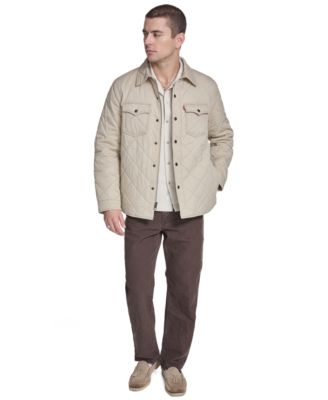 Men's Quilted Zippered Western Shirt Jacket