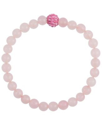 3-Pc. Green Jade, Lavender Quartz and Rose Quartz (6mm) Stretch Bracelet Set