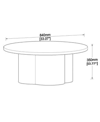 Round Modern Coffee/Accent Table for Living Room/Office/Bedroom