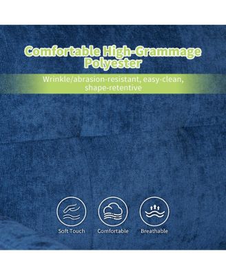 Accent Chenille Chair w/USB, Mid+, Soft+, High-support Sponge, Ergonomic Backrest, Wooden Legs, Storage