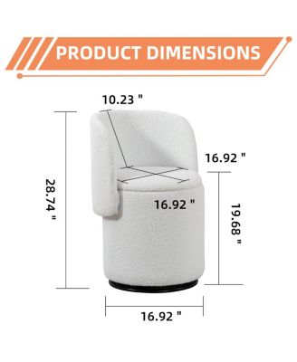 Stylish Swivel Barrel Chair with Storage & Free Cat Bed