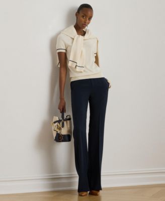 Women's Crewneck Short-Sleeve Sweater Top