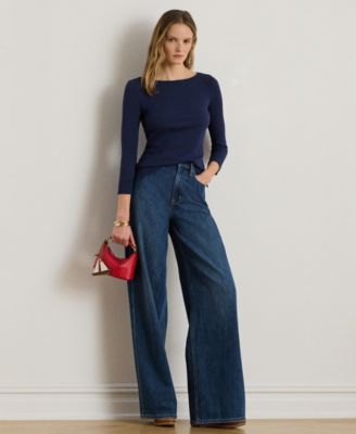 Women's Slim Fit Boat Neck Top