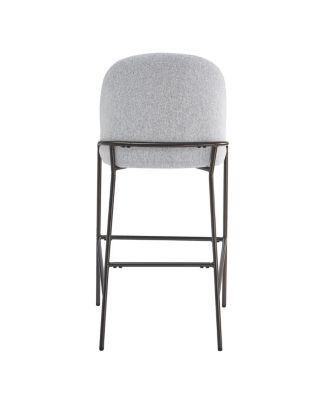 Galen Indoor Metal Upholstered Barstool Fabric