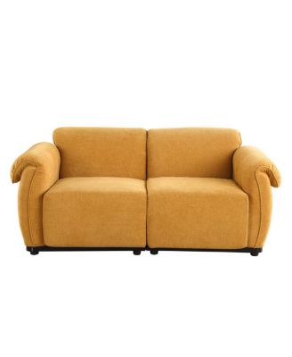 68.5" L Modular Chenille Sofa with Iron Frame