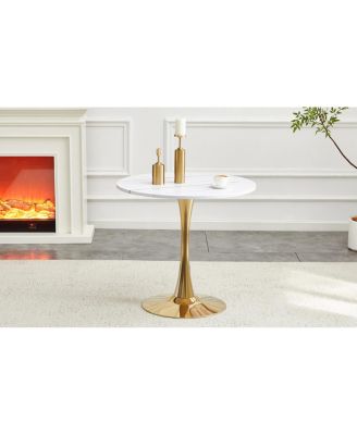 Streamdale Round Dining Table, 31.5" Tulip Bistro Table for Kitchen, Living Room, Cafe