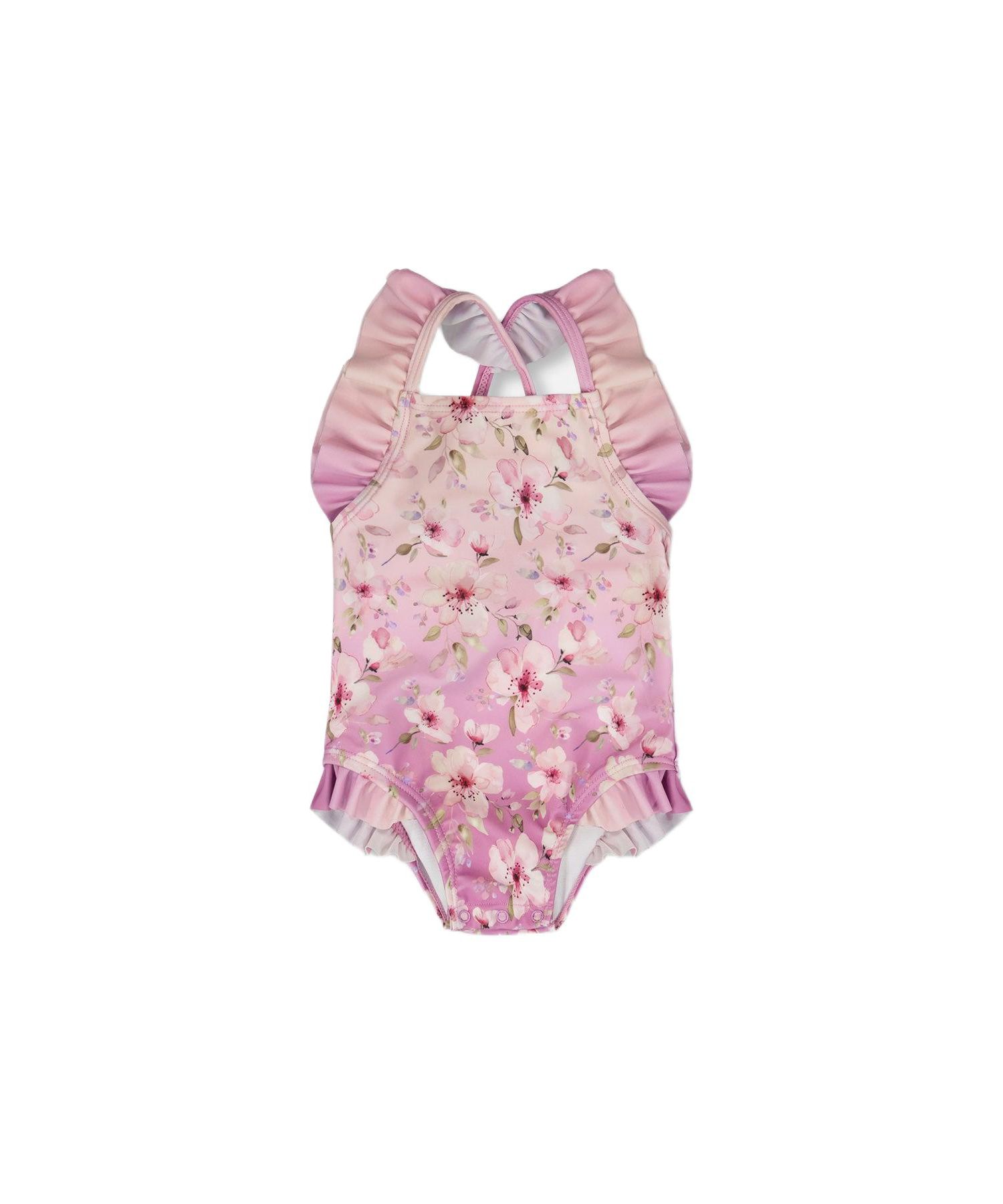Baby Girls One-Piece Swimsuit Flower Print
