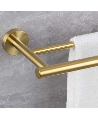 23.6" Stainless Steel Wall Mounted Towel Bar, Double Bath Towel Bar for Bathroom, Kitchen and Bedroom