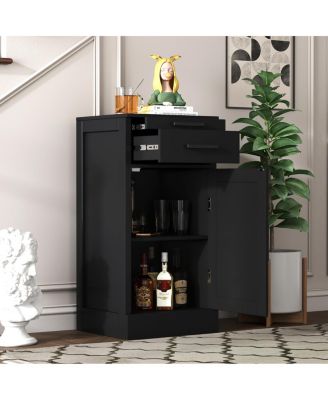 Black color modular 24 wine bar cabinet Buffet Cabinet