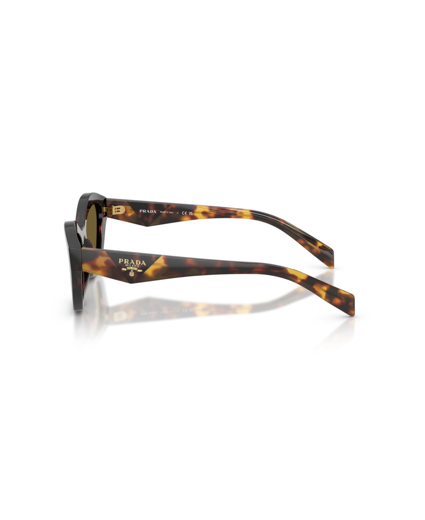 Женские солнцезащитные очки PRADA Butterfly Sunglasses, PR A02S, цвет: Черепаховый — фото 3