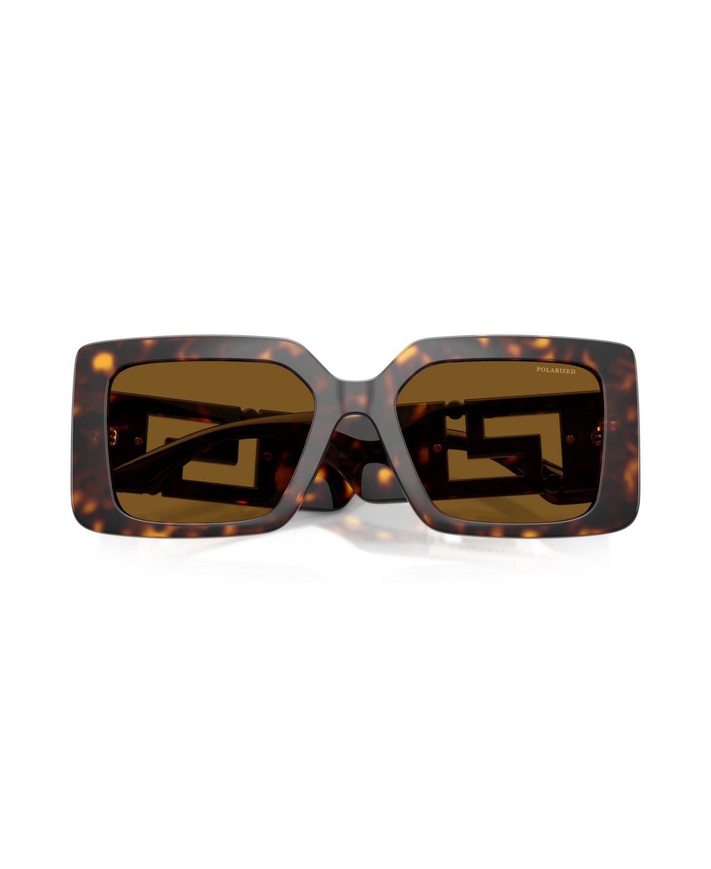 Женские солнцезащитные очки Versace Square Polarized Sunglasses, VE4505U, цвет: Гавана — фото 5