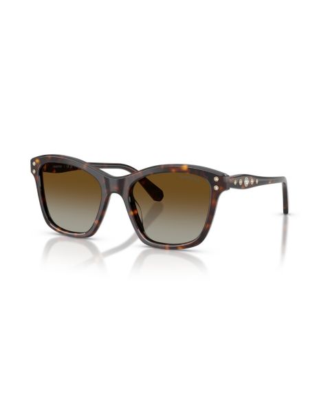 Женские солнцезащитные очки Swarovski Square Polarized Sunglasses, SK6063, цвет: Гавана