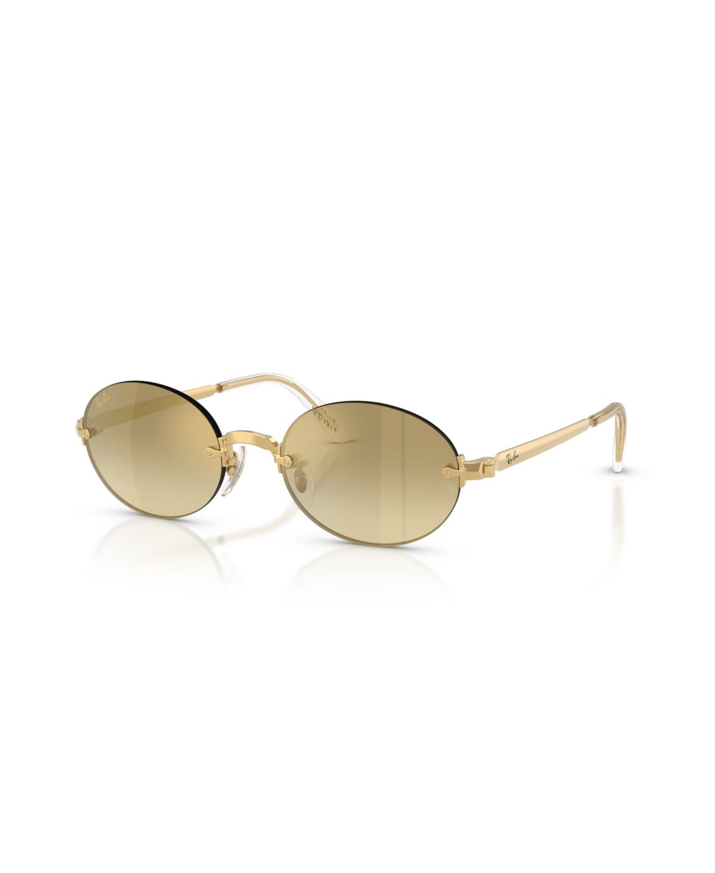 Солнцезащитные очки Ray-Ban Unisex Oval Sunglasses, RB3929, цвет: Золотой — фото 1