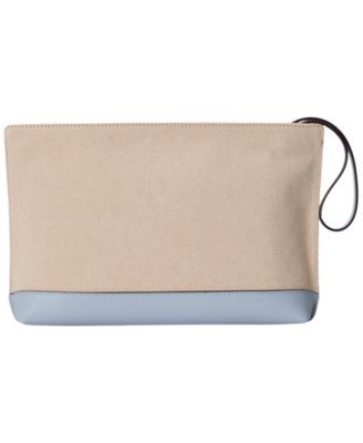 Embroidered Golden Retriever Large Canvas Pouch