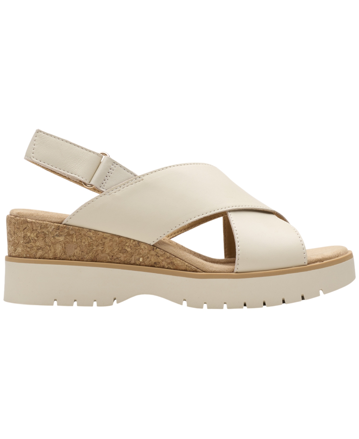 Clarks Women's Diaz Cross Round Toe Wedge Sandals