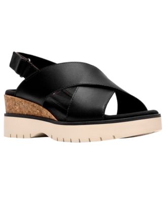 Women's Diaz Cross Round Toe Wedge Sandals