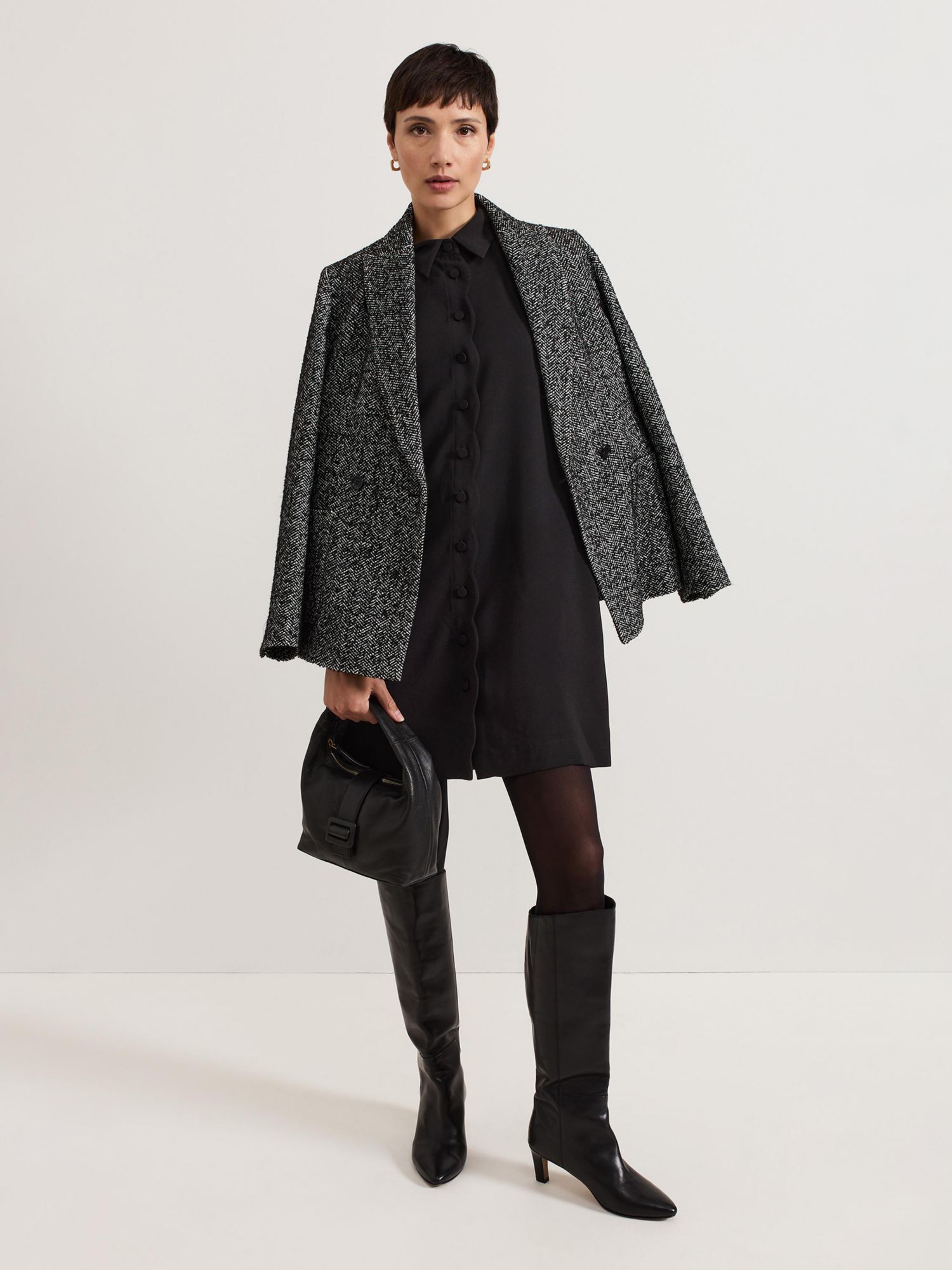 Women's Candice Scallop Detail Shirt Dress