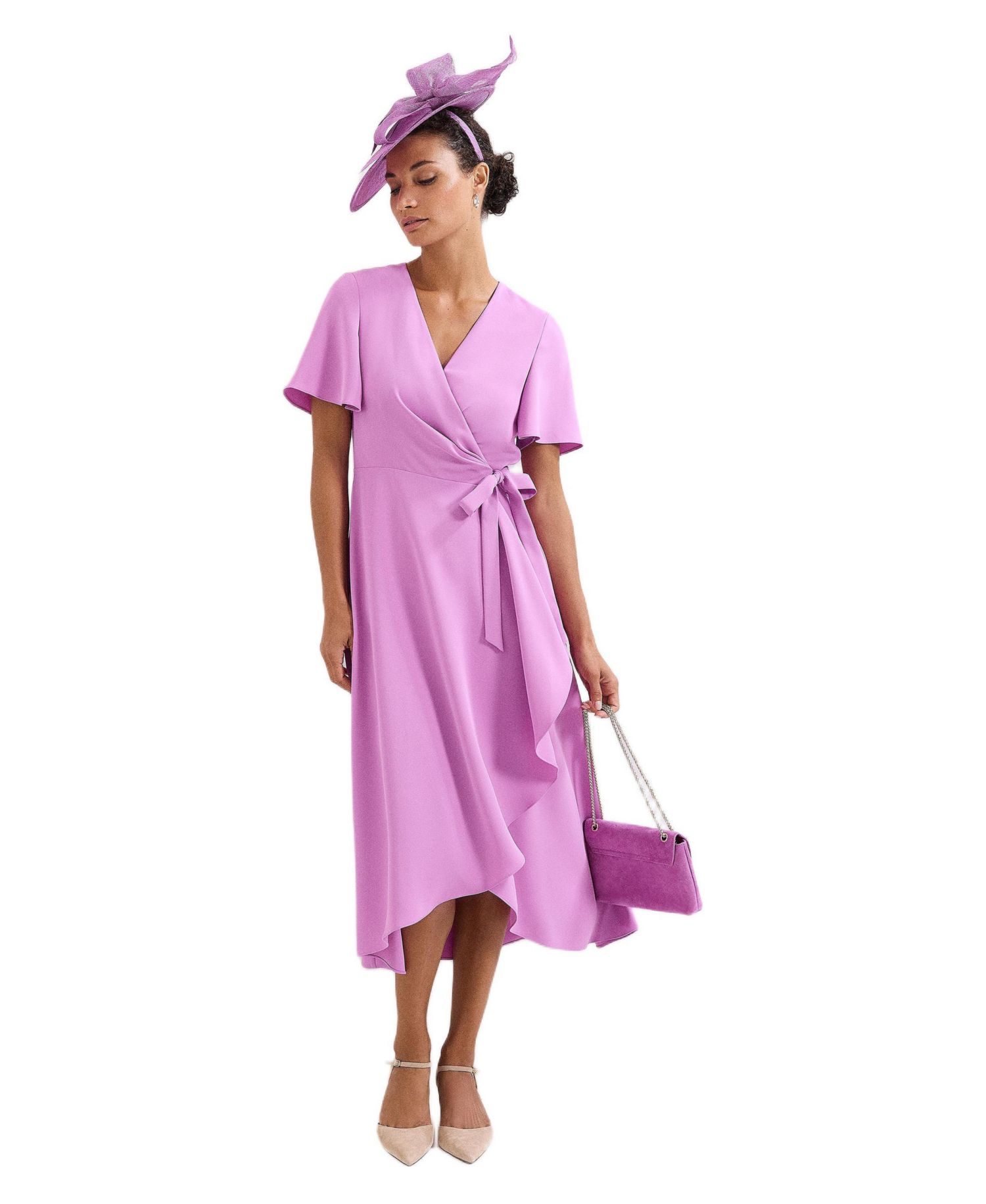 Women's Julissa Short Sleeve Wrap Midi Dress