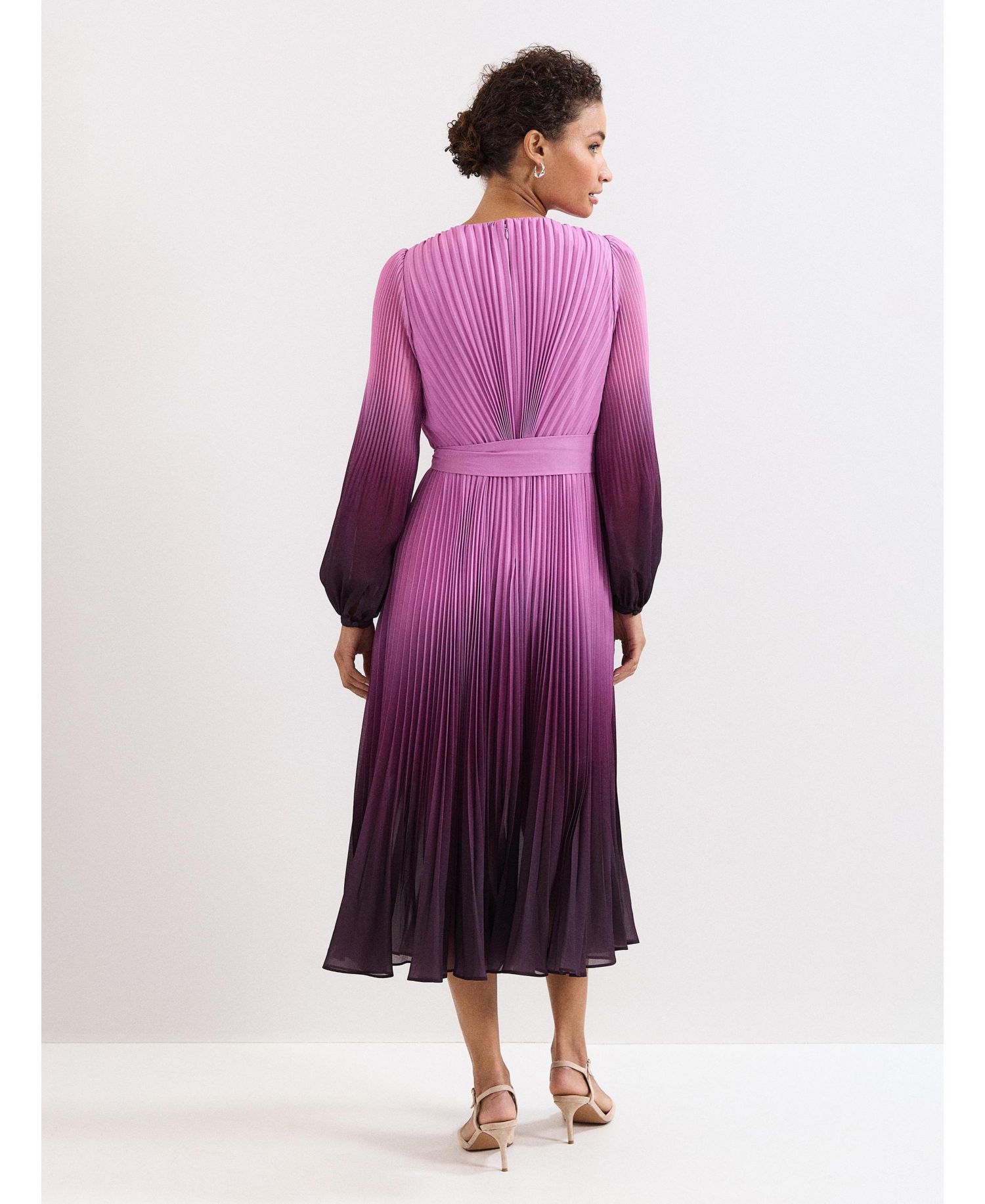 Women's Mira Ombre Tie Waist Midi Dress