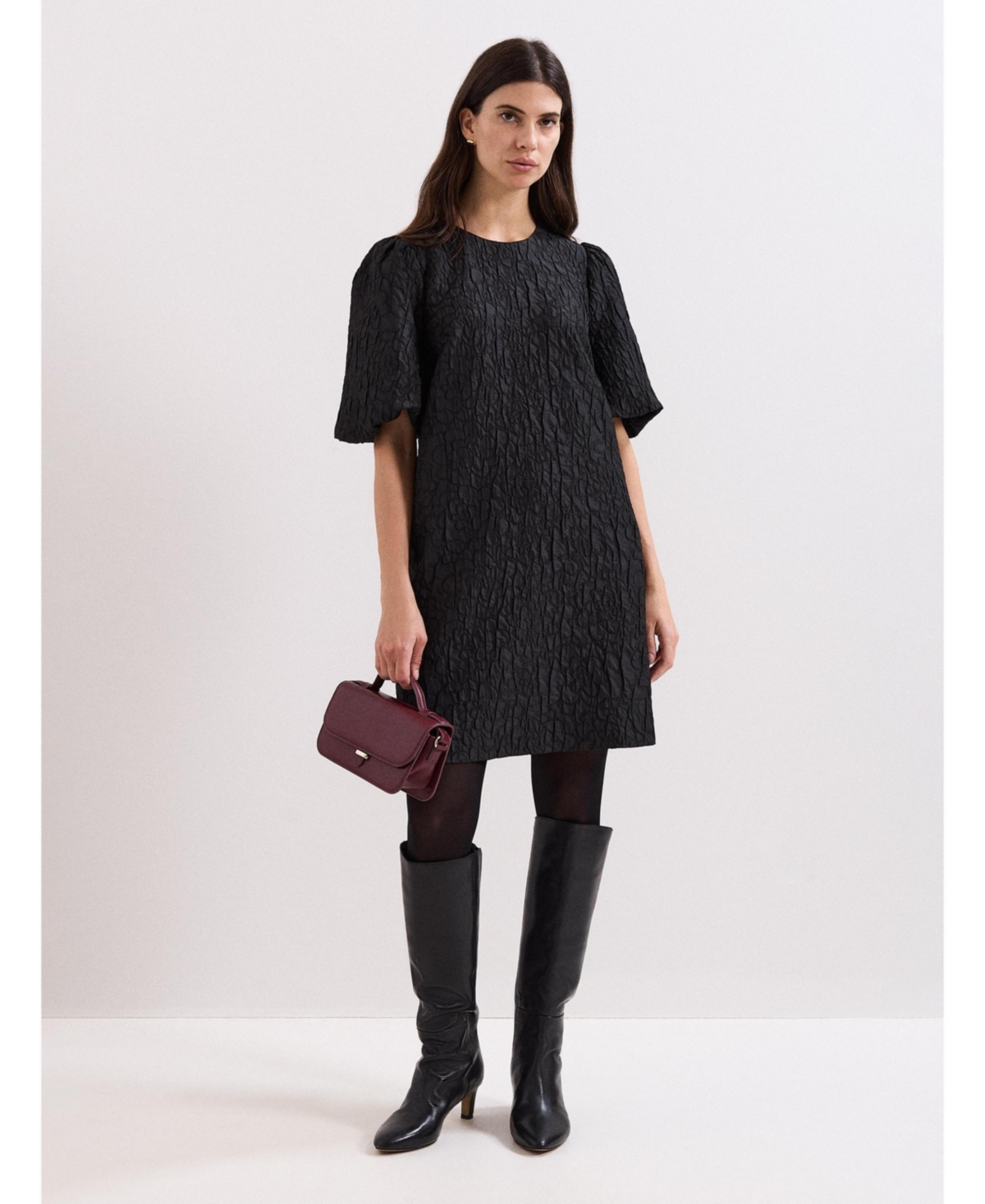 Phase Eight Women's Jacquard Round Neck Mini Dress