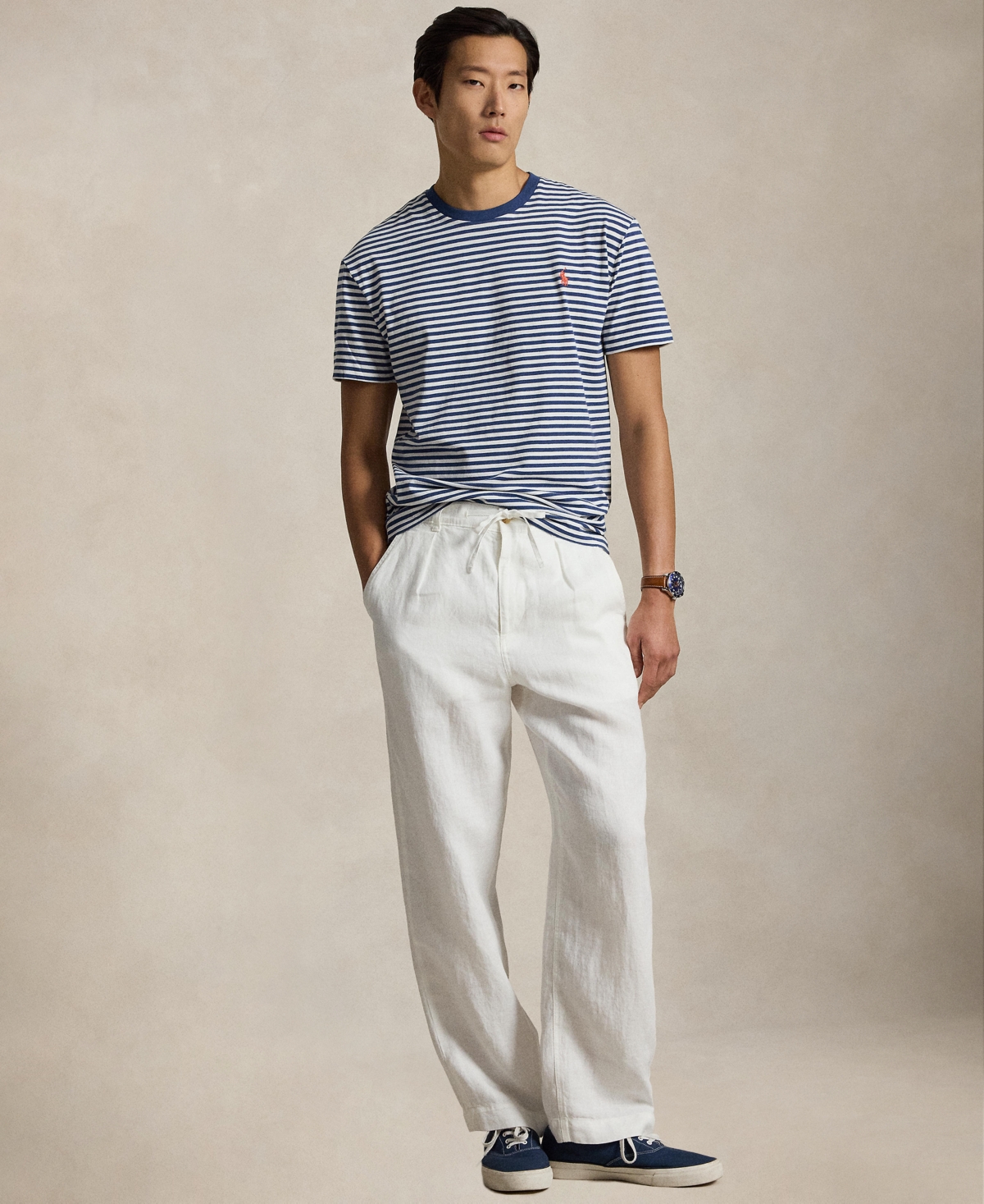 Polo Ralph Lauren Men's Classic-Fit Striped Cotton Jersey T-Shirt