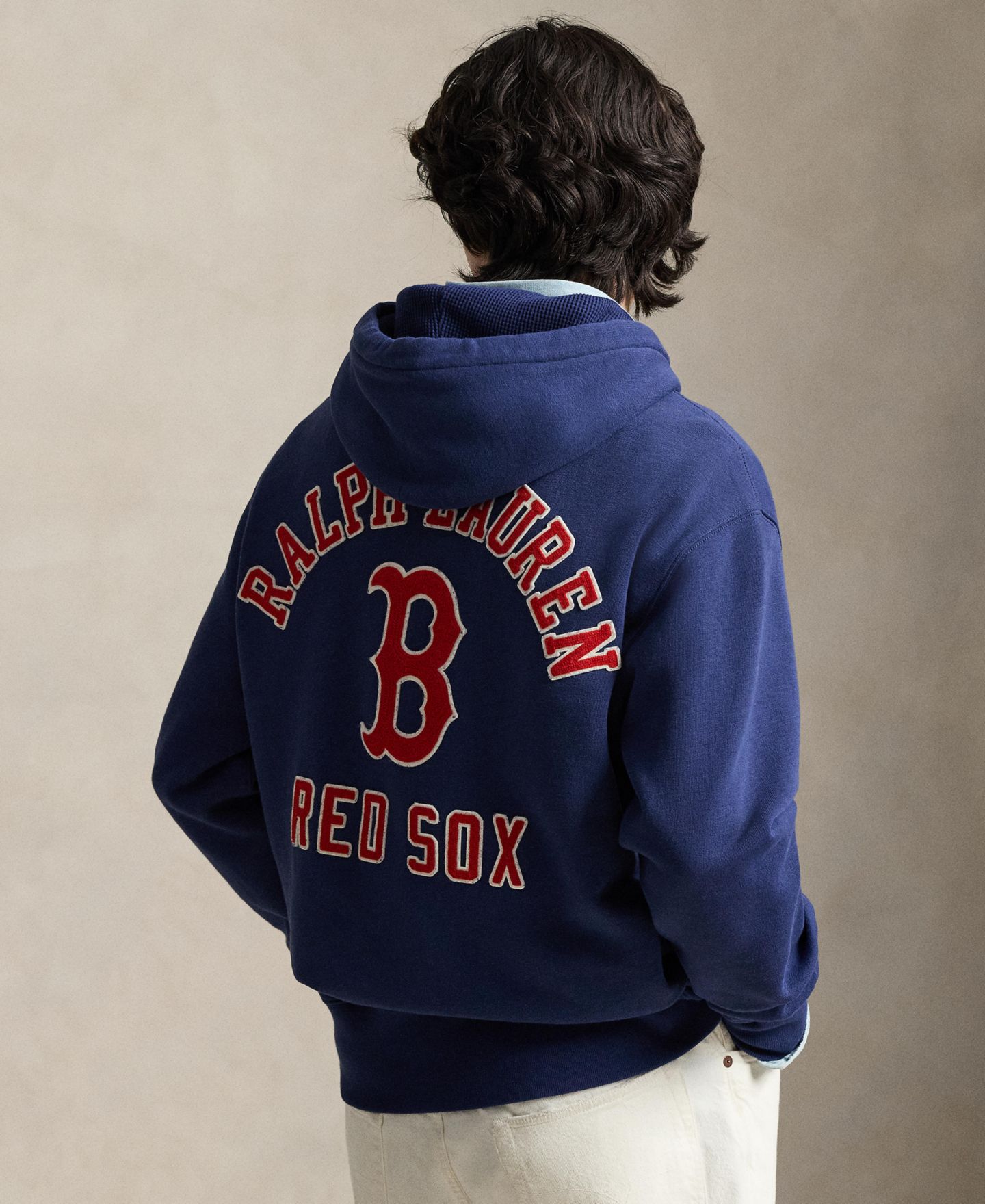 Мужское худи Polo Ralph Lauren Boston Red Sox™ Long-Sleeve, цвет: Тёмный кобальтовый — фото 4
