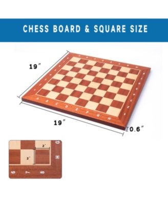 Sapele & Maple Inlaid Chessboard, Professional Tournament Chess Board Only