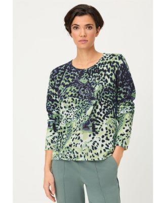 Women's Animal Print Camo Sweater