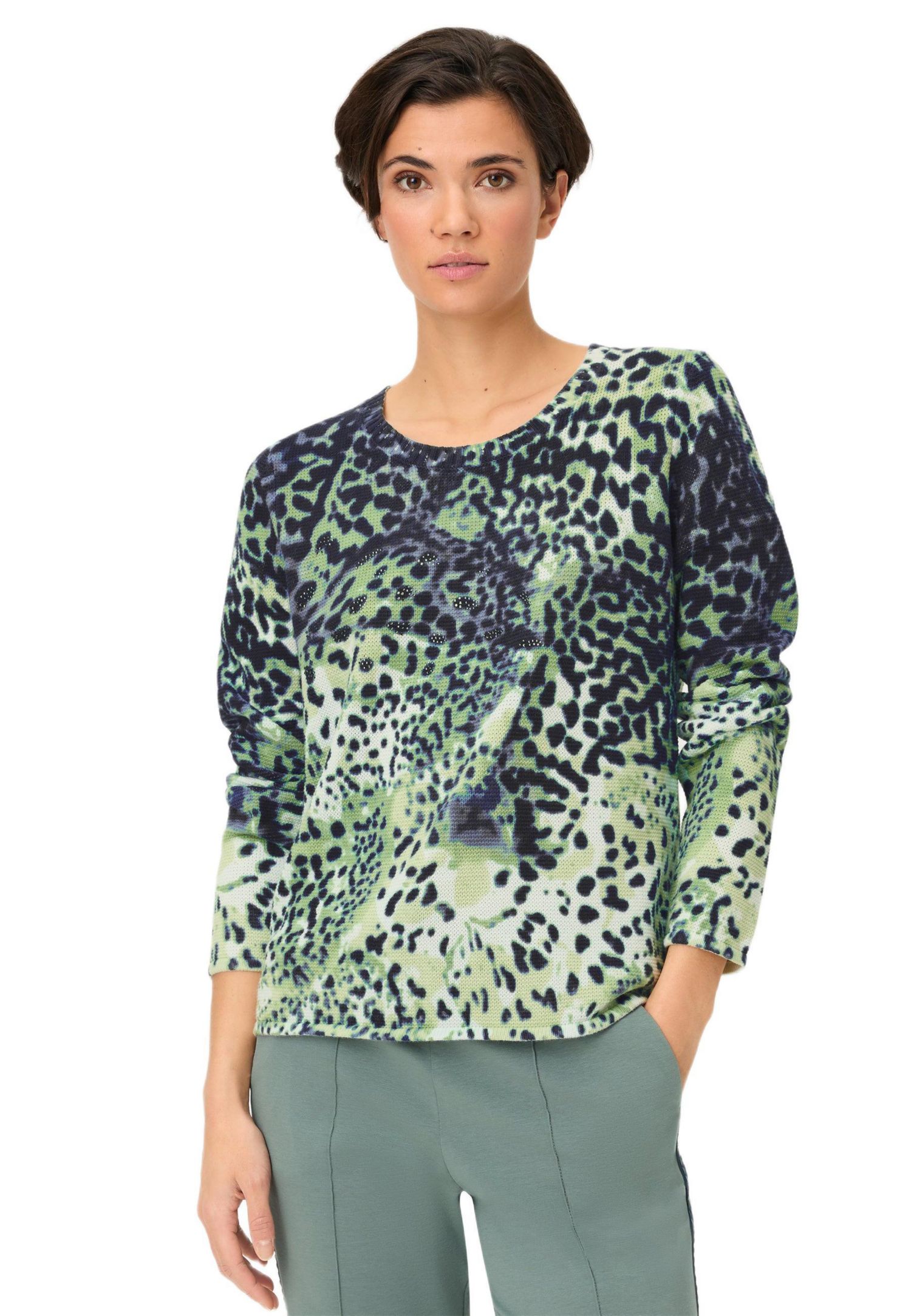 Women's Animal Print Camo Sweater