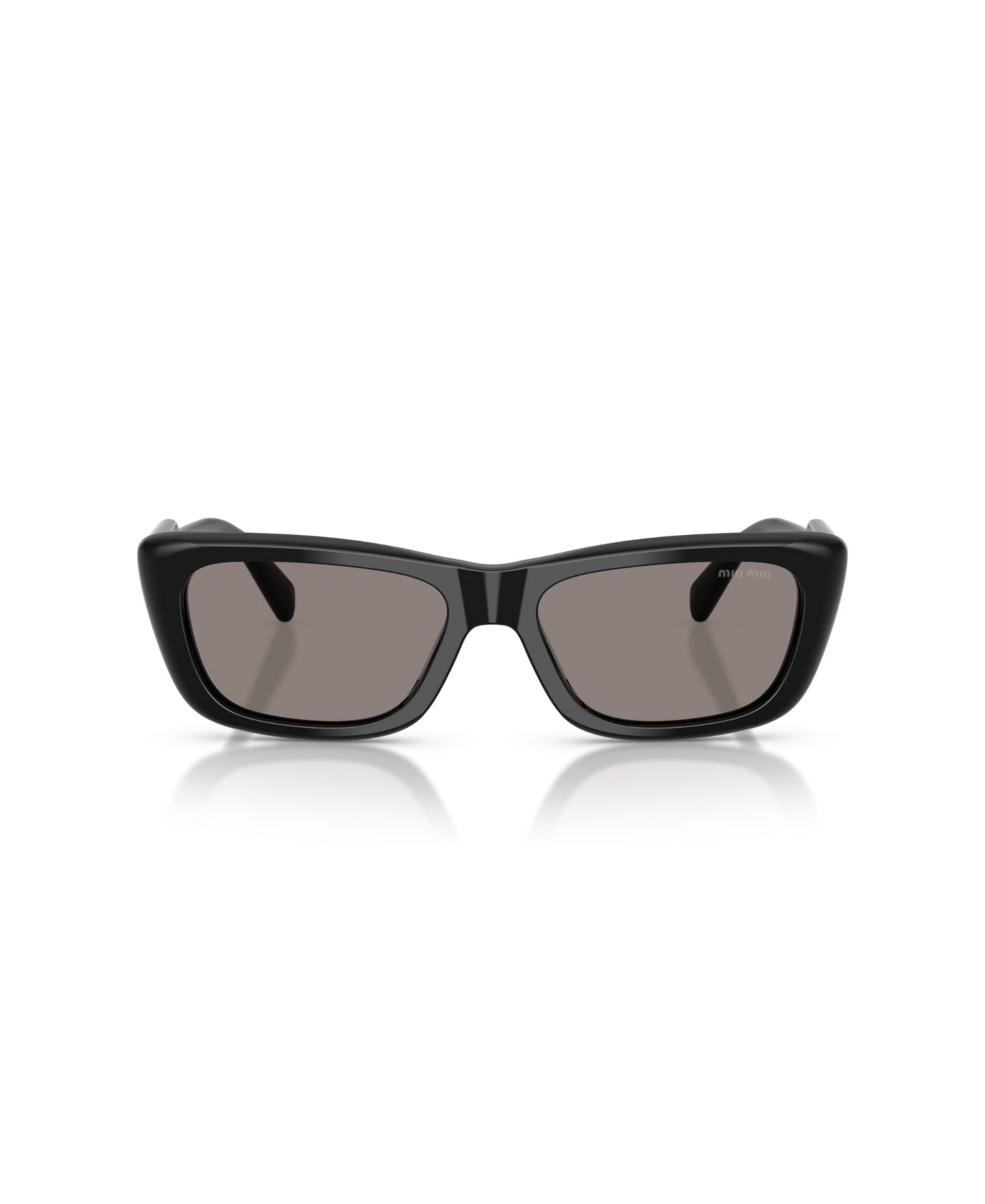 Женские солнцезащитные очки MIU MIU Rectangle Sunglasses, MU B12S, цвет: Чёрный — фото 2