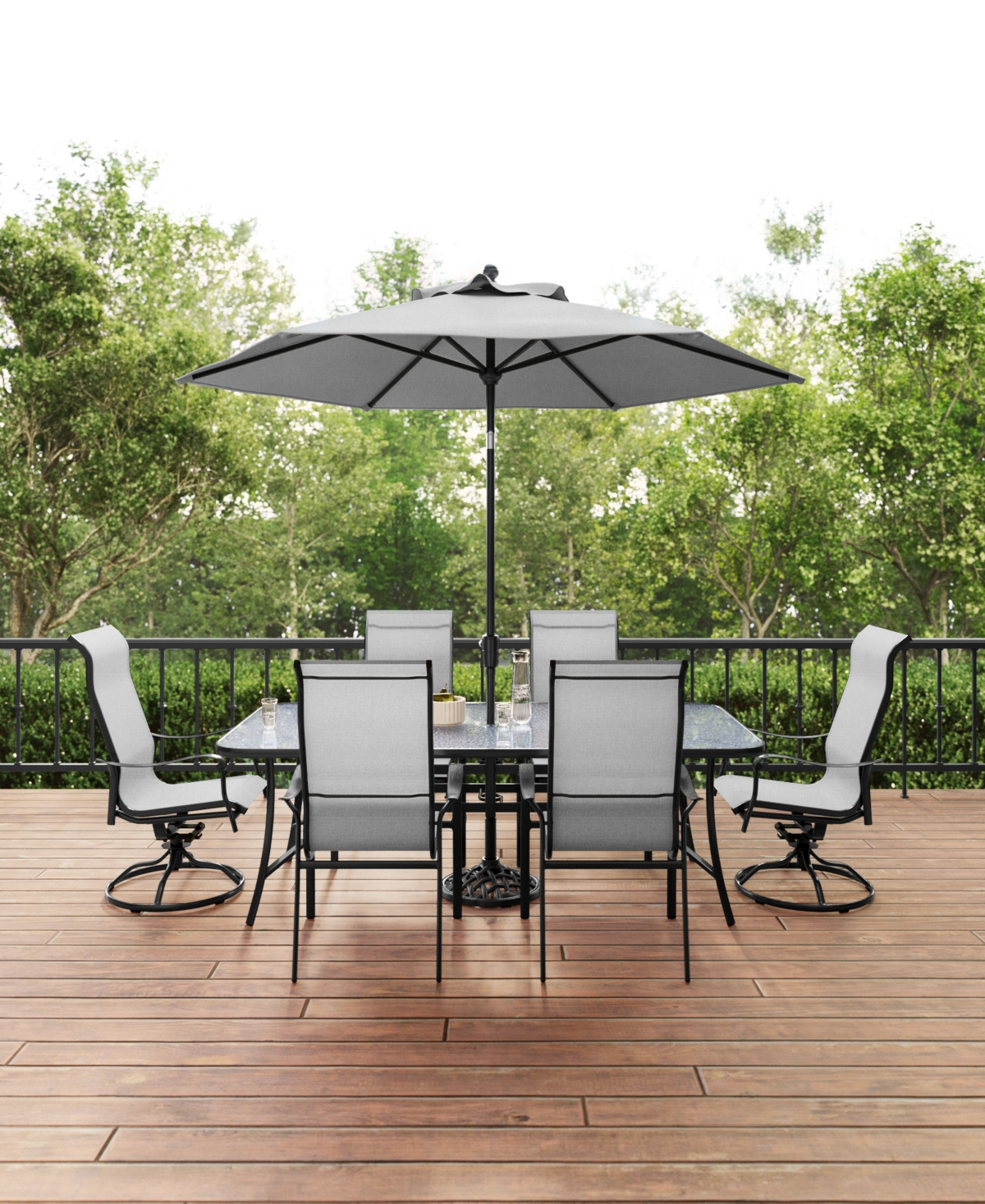 Agio Oasis -Pc. Aluminum Rust-Proof Outdoor Dining Set