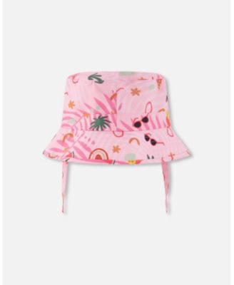 Baby Girls Hat with Beach Print