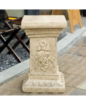 Pedestal Column Plant Stand, 19 Inch, Indoor and Outdoor