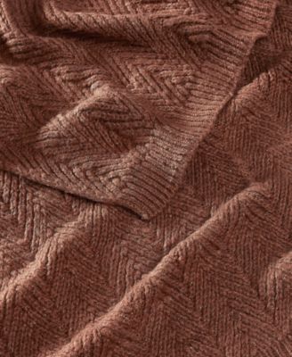 Chevron Faux Mohair Throw, 50" x 70"