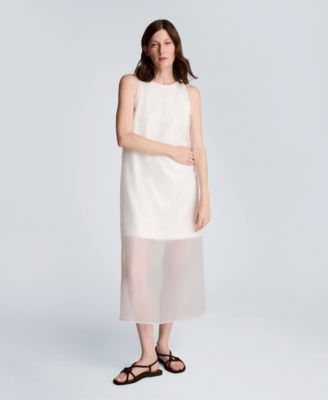 Women's Crewneck Sheer Overlay Dress