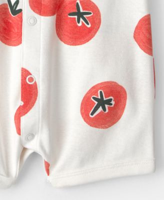 Baby Boys' Tomato Print Snap-Up Romper