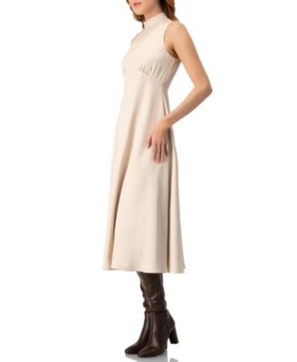 Women's Sleeveless High Neck Midi Dress